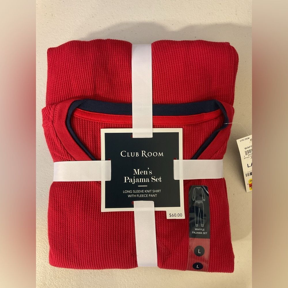 Club Room Men's Red Pajama Set
